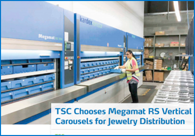 TSC Chooses Megamat RS Vertical Carousels for Jewelry Distrubution