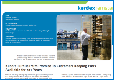 Case Study: Kubota Fulfills Parts Promise to Customers